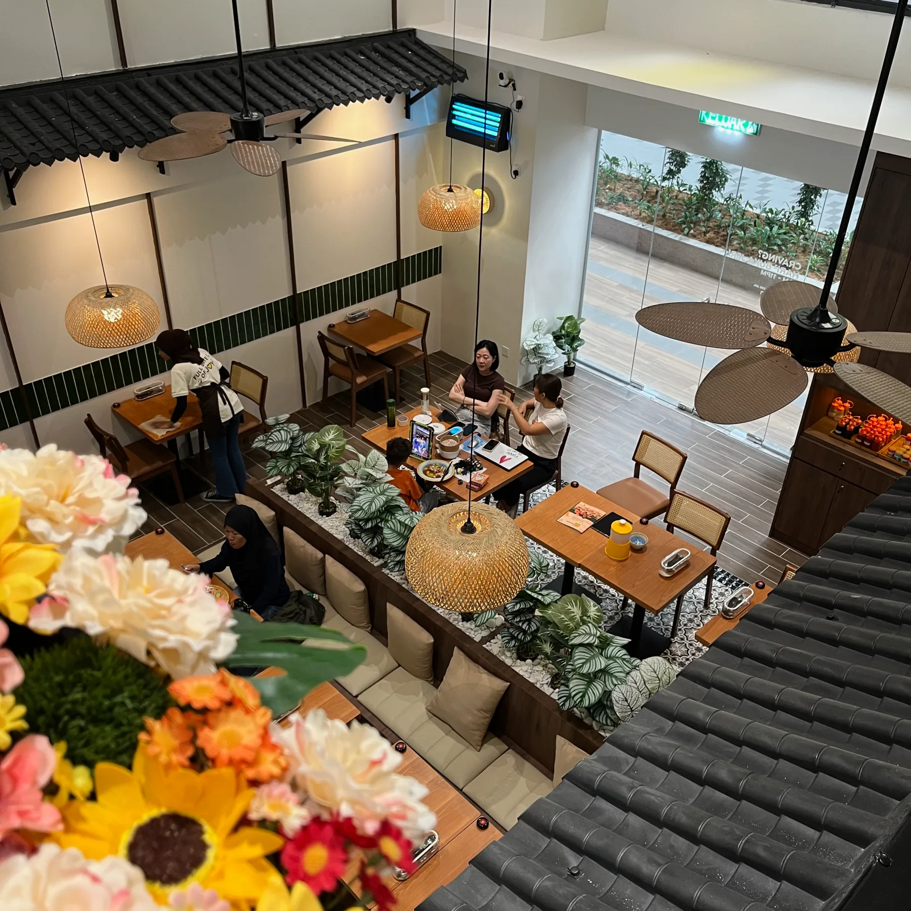 Dining interior at JOY Dim Sum Kiara Bay in Kepong